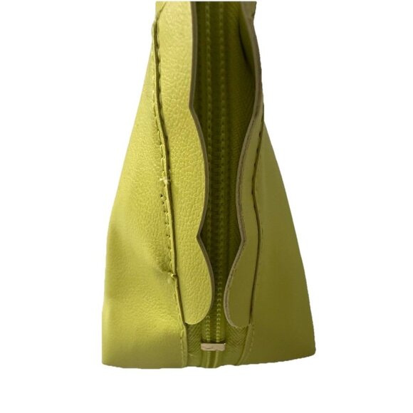Nordstrom Beauty Bright Lime Cosmetic Makeup Bag w Zipper - Picture 4 of 7